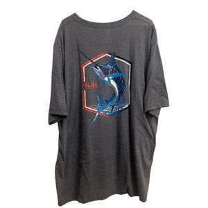 Huk Performance Fishing Marlin Graphic Tee — Charcoal Gray